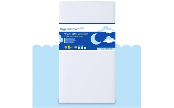 Certified Organic Cotton Lightweight 2-Stage Crib and Toddler Mattress (OD-18), product photo