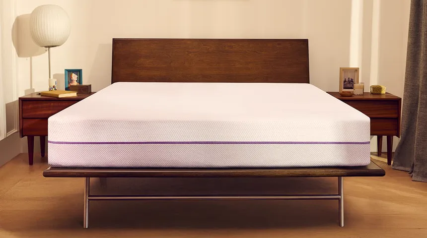 The Purple Mattress in a bedroom, product photo