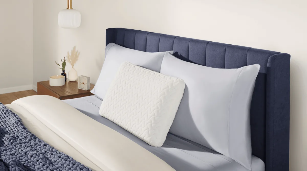 TEMPUR-Cloud Pillow on a made bed