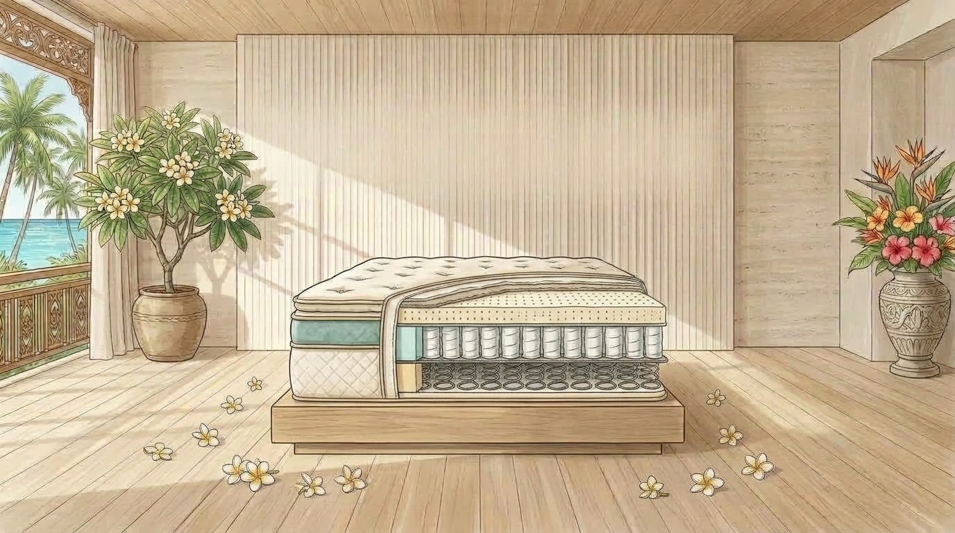 Saatva Latex Hybrid natural Talalay cutaway