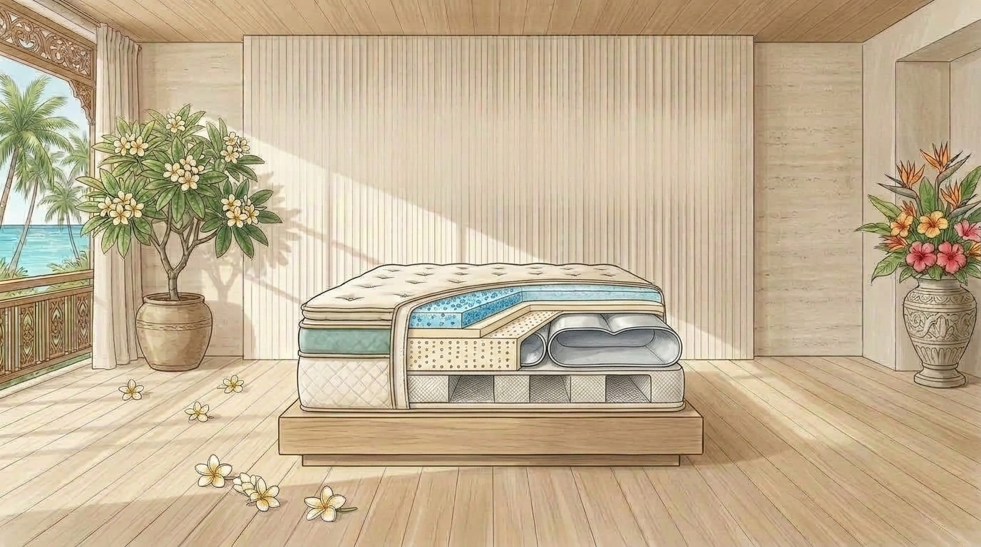 Saatva Solaire Architectural Watercolor Cutaway