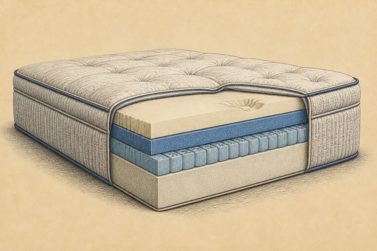 WinkBeds GravityLux zoned AirFoam cutaway