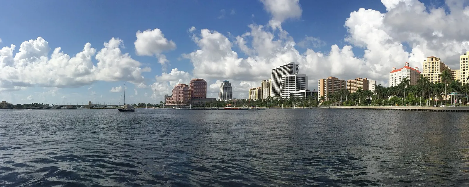 West Palm Beach waterfront on the Intracoastal Waterway