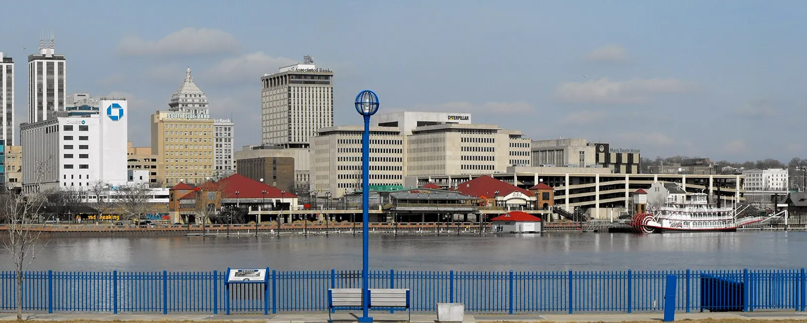 Downtown Peoria seen across the Illinois River