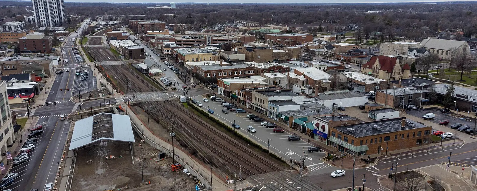 Downtown Wheaton seen from above