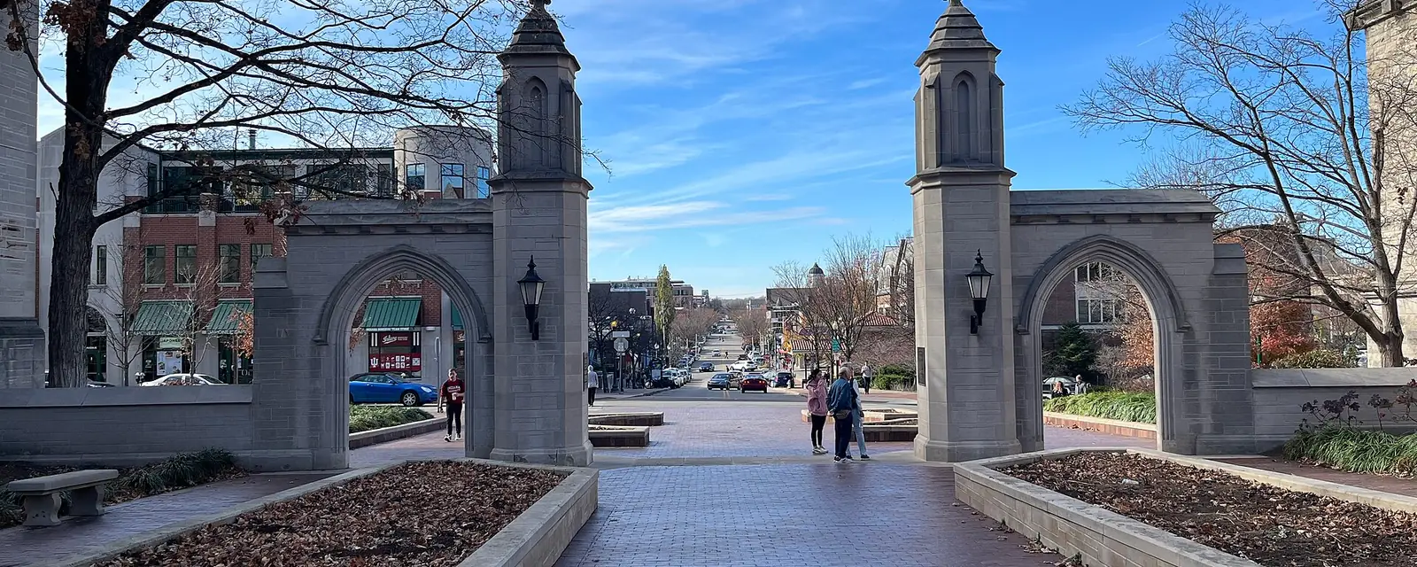 Sample Gates looking toward Kirkwood Avenue in Bloomington