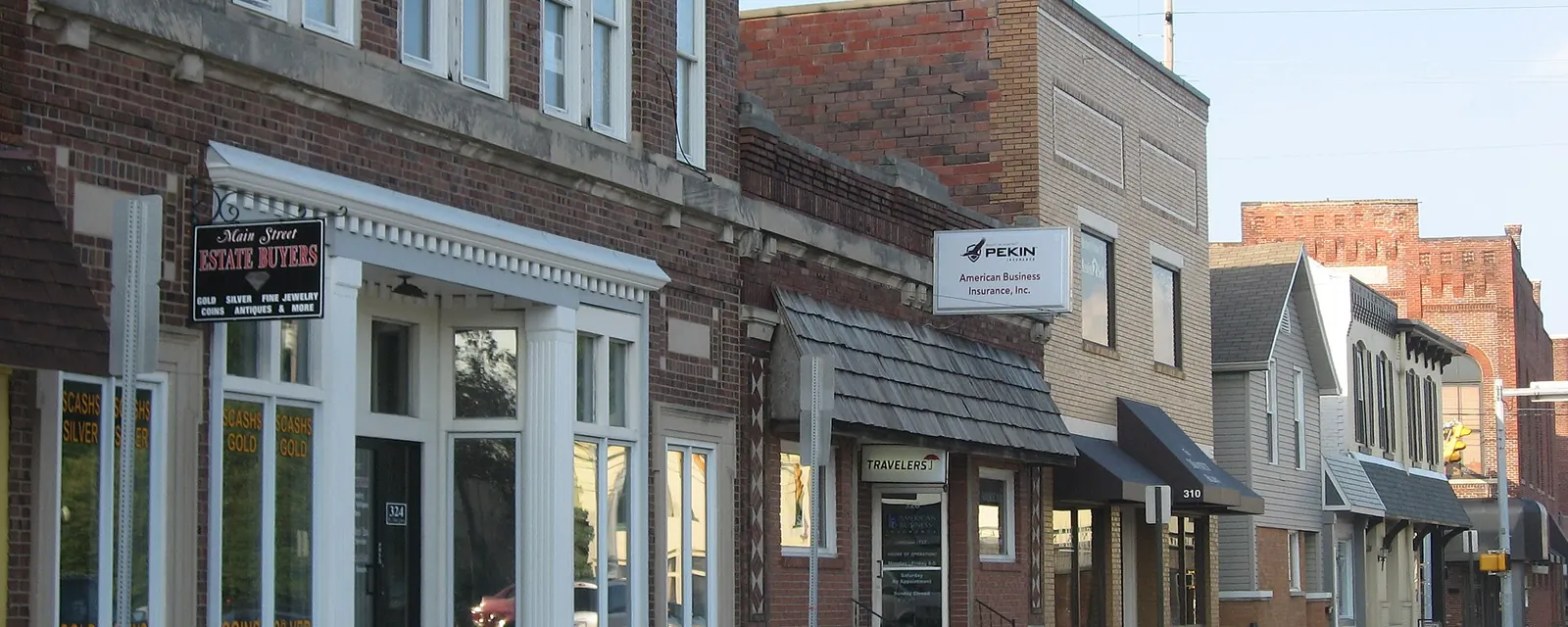 Shops in Greenwood's historic downtown