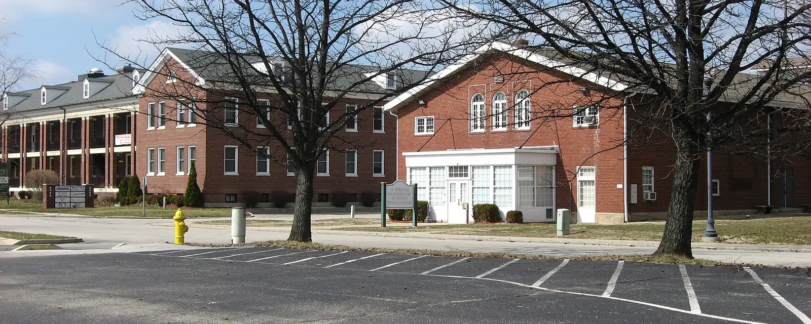 Brick buildings in the Fort Benjamin Harrison Historic District in Lawrence
