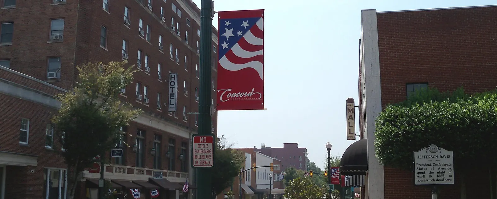 A shopping street in downtown Concord