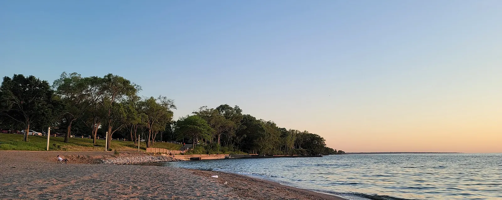 Lake Erie beach at Lakeview Park in Lorain