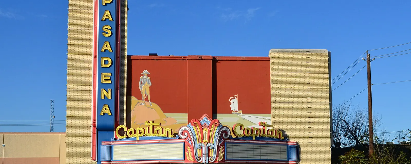 The Capitan Theater sign in Pasadena