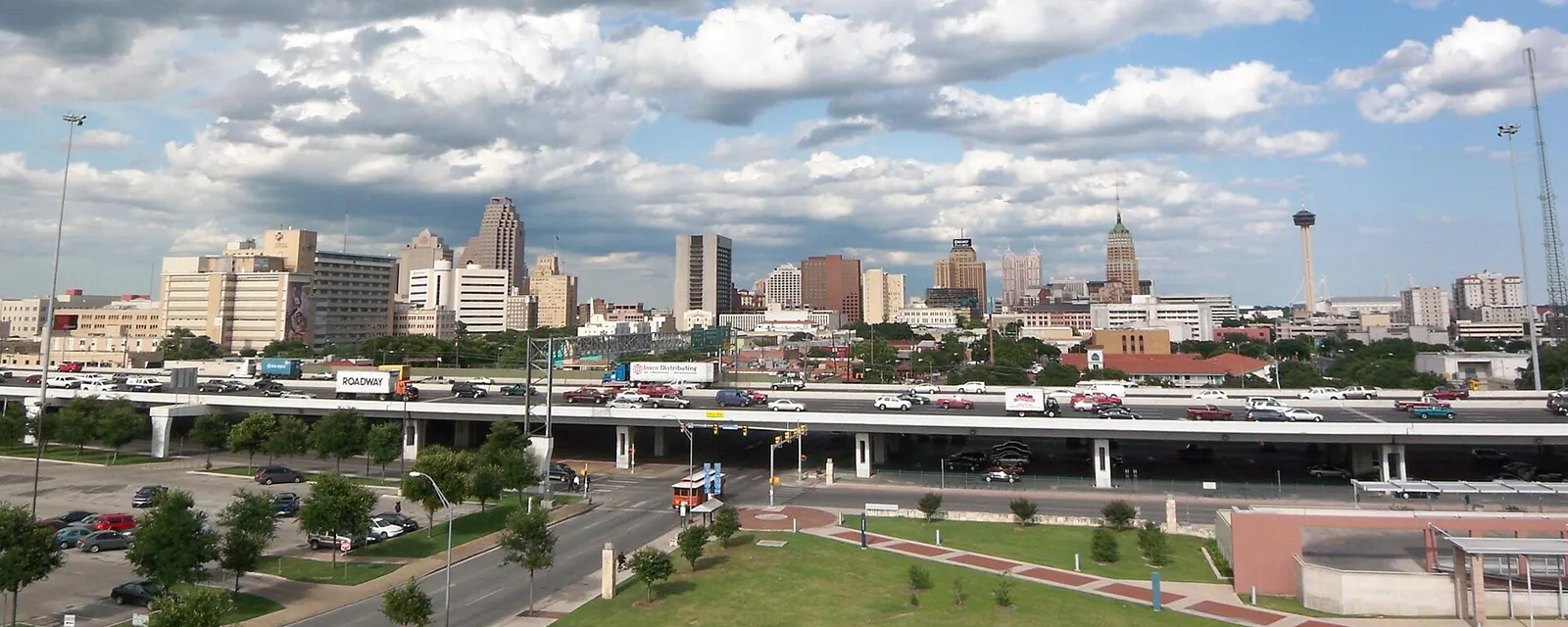 Downtown San Antonio skyline on a sunny day