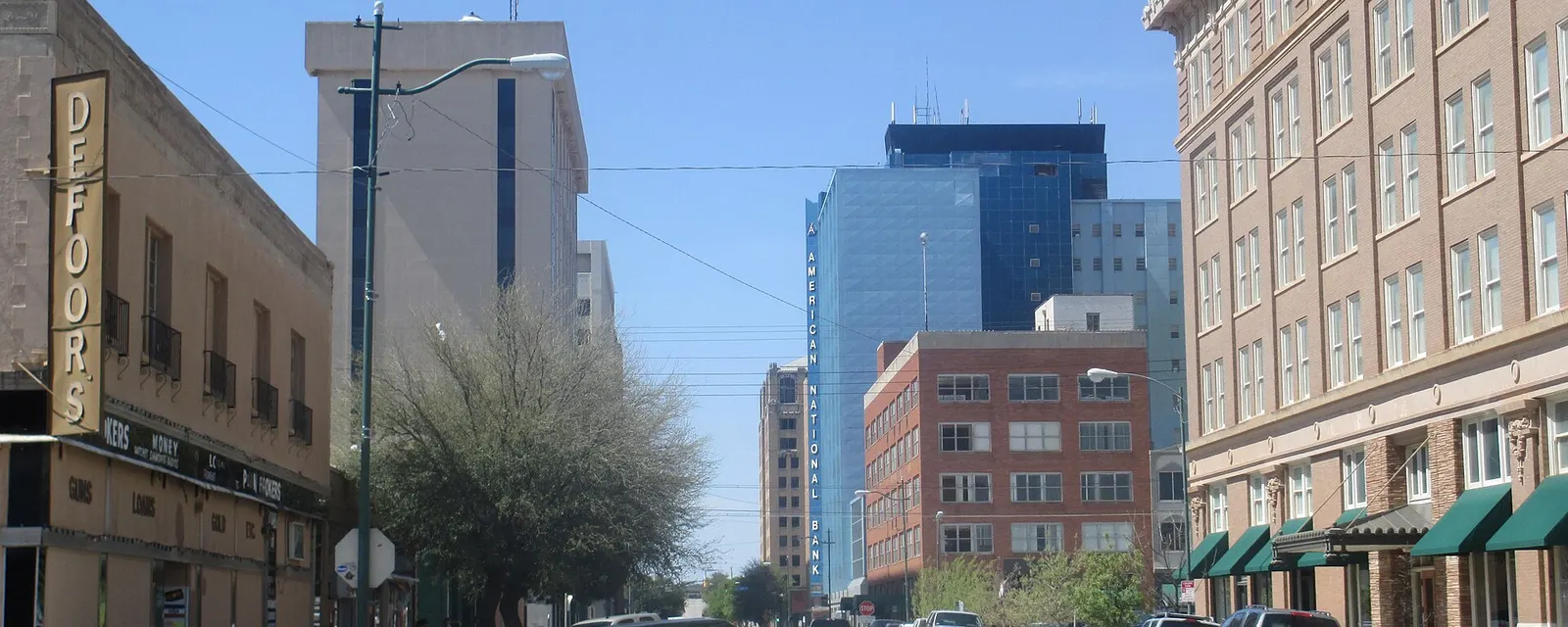 A downtown block in Wichita Falls