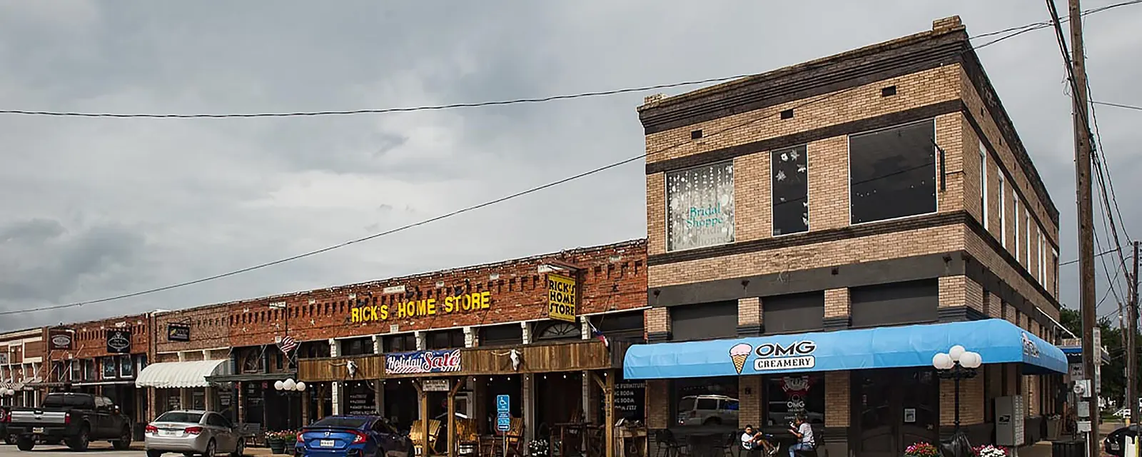 Storefronts in downtown Wylie